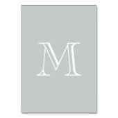 Grijze witte monogram kaart (Achterkant)