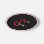 Grijze witte pagina's Zwart met rode romp Papieren Bordje (Gekanteld)