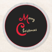 Grijze witte pagina's Zwart met rode romp Ronde Kartonnen Onderzetter (Voorkant)