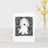 Grijze & Witte PBGV Kaart (Gele Bloem)