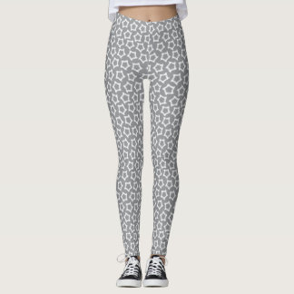 Grijze witte Pentagon figuur Leggings
