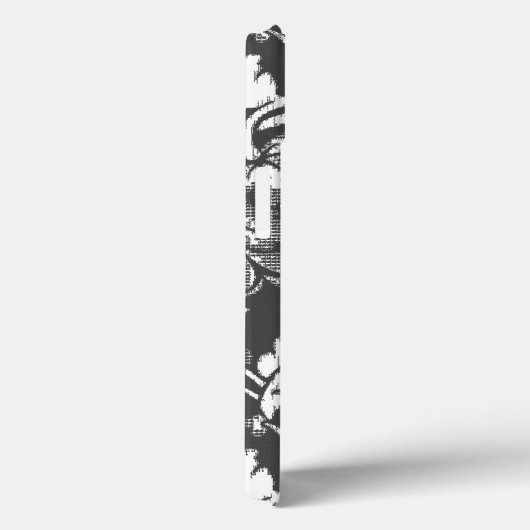  grijze witte platte plaat met monogram Case-Mate iPhone case (Achterkant / Rechts)