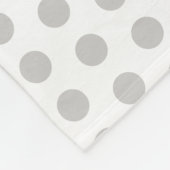 grijze/witte polka punten met roze/witte; geperson fleece deken (Hoek)