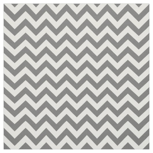 Grijze witte rendy Chevron Pattern Fabric Stof (Swatch)