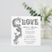 Grijze witte roodbaars verloving bruiloft kaart (Staand voorkant)