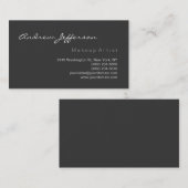 Grijze witte Script Makeup Artiest Visitekaartje (Voorkant / Achterkant)