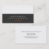 Grijze witte sinaasappel trendy visitekaartje (Voorkant / Achterkant)