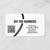 Grijze witte spiraalnummers Aangepaste foto QR-cod Visitekaartje (Achterkant)