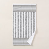 Grijze & Witte Streep Badkamer Handdoek Sets (Handdoek)
