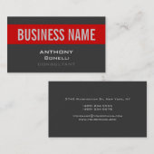 Grijze witte streep charmant Visitekaartje (Voorkant / Achterkant)