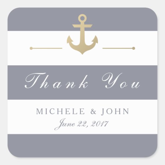 Grijze witte streep Dank je wel voor Stickers (Voorkant)