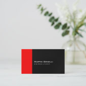 Grijze witte streep Visitekaartje (Staand voorkant)