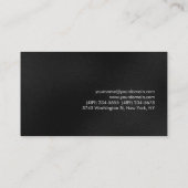 Grijze witte streep Visitekaartje (Achterkant)