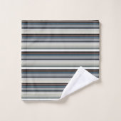 Grijze witte strepen bad handdoek (Wasdoekje)
