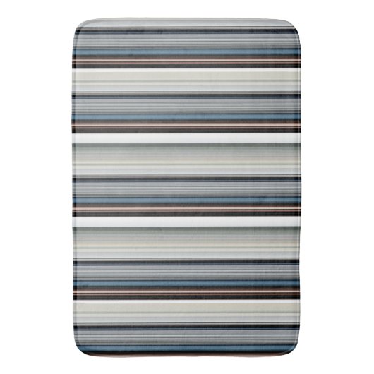 Grijze witte strepen badmat (Voorkant Verticaal)