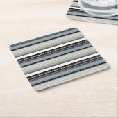 Grijze witte strepen kartonnen onderzetters (Schuin)