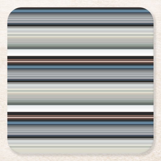 Grijze witte strepen kartonnen onderzetters (Voorkant)