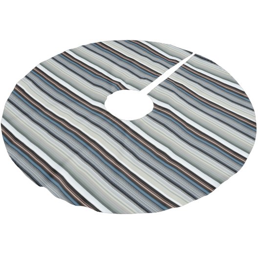 Grijze witte strepen kerstboom rok (Gekanteld)