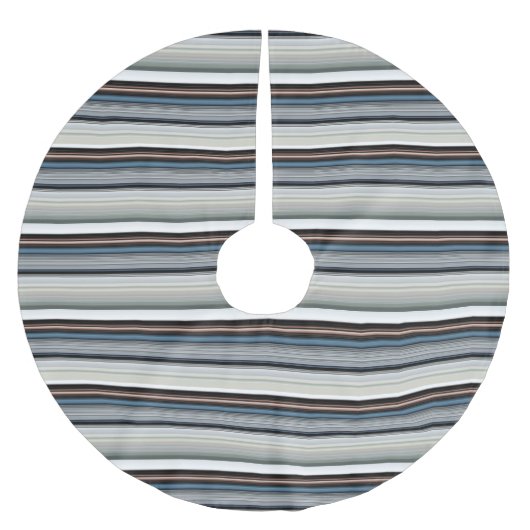 Grijze witte strepen kerstboom rok (Voorkant)