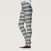 Grijze witte strepen leggings (Links)