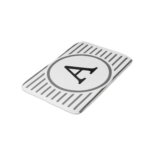 Grijze witte strepen patroon aanpassen badmat (Gekanteld)