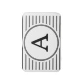 Grijze witte strepen patroon aanpassen badmat (Voorkant Verticaal)