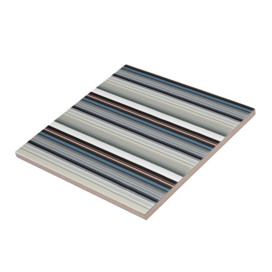 Grijze witte strepen tegeltje (Zijkant)