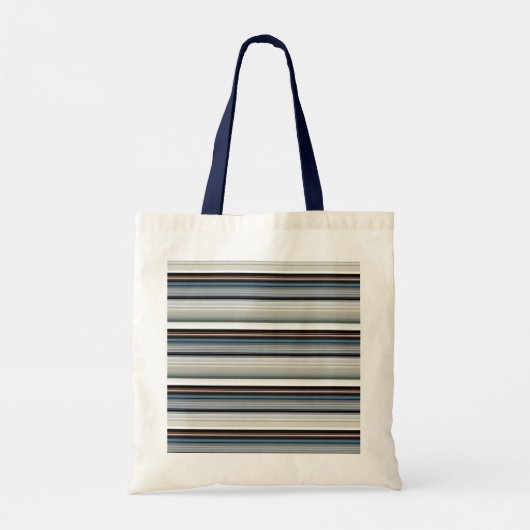Grijze witte strepen tote bag (Achterkant)
