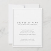 Grijze witte tekst uitstel wijziging huwelijksplan kaart (Voorkant)