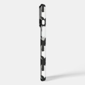 Grijze Witte Tropische Palmbomen Stripes Design Case-Mate iPhone Case (Achterkant / Links)