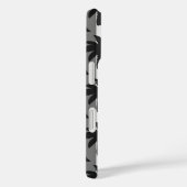Grijze Witte Tropische Palmbomen Stripes Design Case-Mate iPhone Case (Achterkant / Rechts)