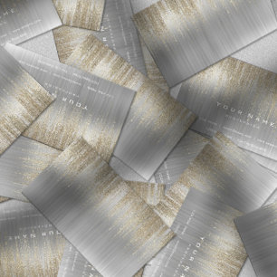 Grijze witte zilver metalen goudmatrix cyberpijn visitekaartje