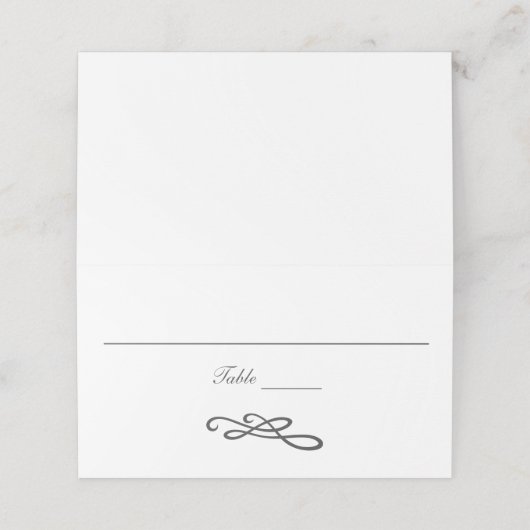 Grijze witte zwijn Vloeiend Eenvoudig Traditioneel Plaatskaartje (Buitenkant ongevouwen)