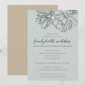 GRIJZE WOESTIJNCACTUS SUCCULENTEN SCHETS WORKSHOP  KAART (Voorkant / Achterkant)