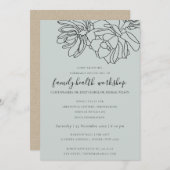 GRIJZE WOESTIJNCACTUS SUCCULENTEN TEKENWORKSHOP EV KAART (Voorkant / Achterkant)