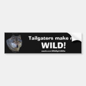 GRIJZE WOLF Anti-Tailgater Bumpersticker (Voorkant)