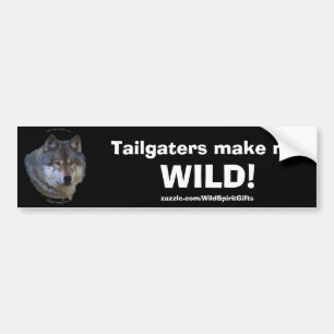 GRIJZE WOLF Anti-Tailgater Bumpersticker
