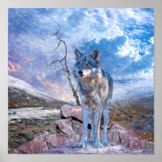 Grijze Wolf ANTWOORD OP DE VRAAG Poster (Voorkant)