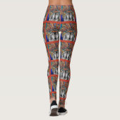 Grijze Wolf Art Leggings (Achterkant)