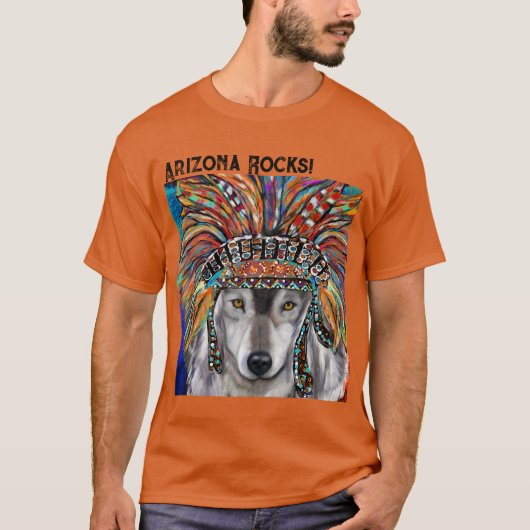 Grijze Wolf Art T-shirt (Voorkant)