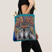 Grijze Wolf Art Tote Bag (Dichtbij)