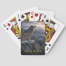 Grijze Wolf Berg Wilderness DIEREN Pokerkaarten