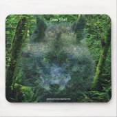 Grijze Wolf & Bos Wildlife-supporter Animal Art Muismat (Voorkant)