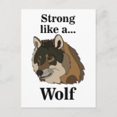 Grijze Wolf Briefkaart (Voorkant)