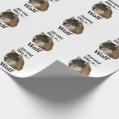 Grijze Wolf Cadeaupapier (Hoek)