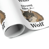 Grijze Wolf Cadeaupapier (Rol Hoek)