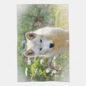 Grijze Wolf, Canadese dierenfotografie Theedoek (Verticaal)