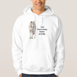 Grijze Wolf Conservation Wildlife Art Hoodie