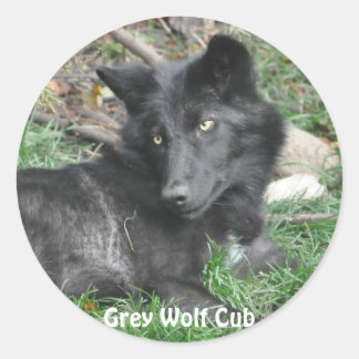 GRIJZE WOLF CUB Wildlife Supporter Stickers
