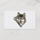 Grijze Wolf Custom Visitekaartjes (Achterkant)